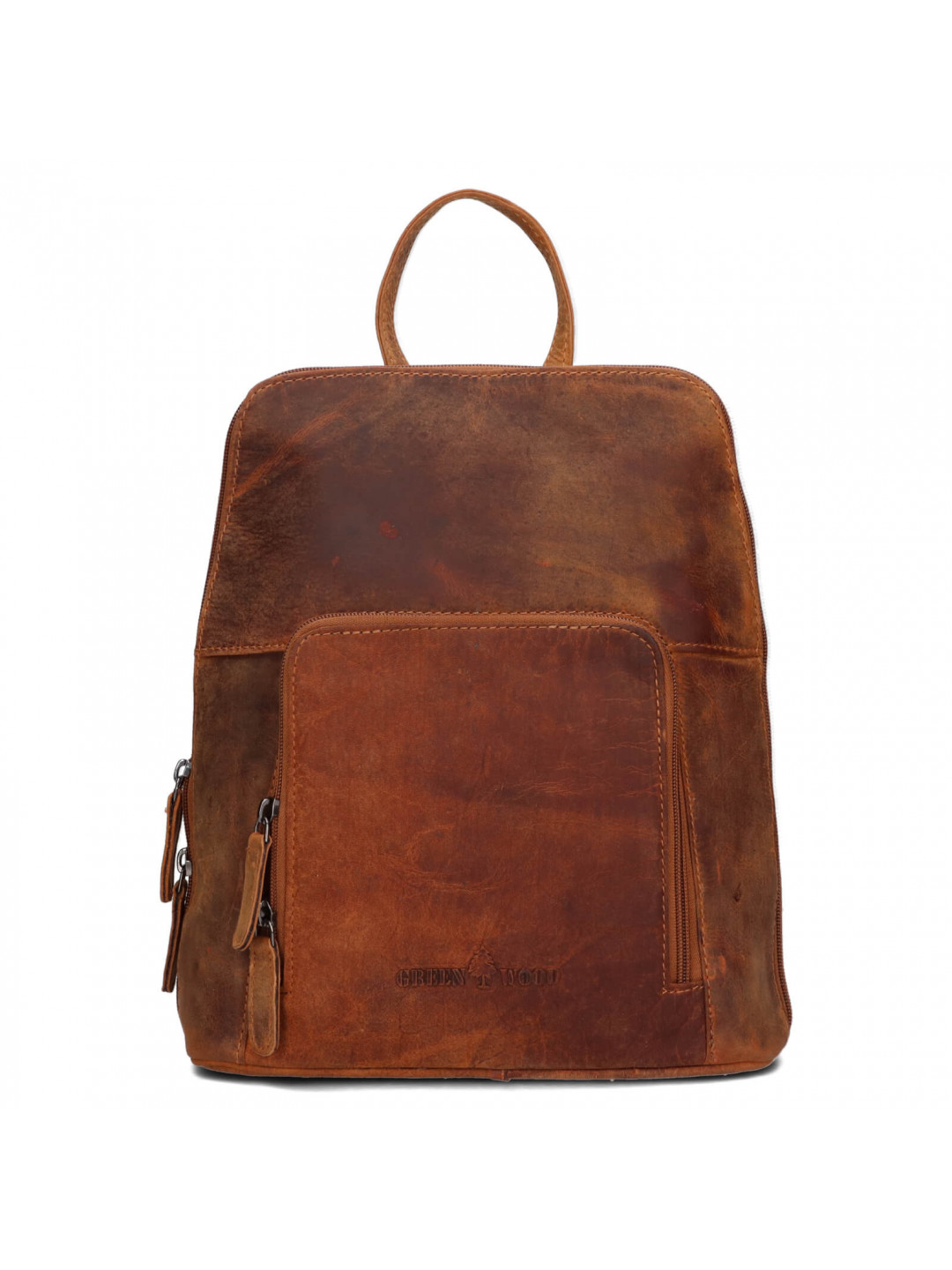 Vintage dámský kožený batoh Greenwood Anites – světle hnědá